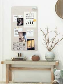 1pc Felt Decorative Board, Self-Adhesive Wall-Mounted Memo Board For Office, Home, Classroom, Reusable Photo Wall Display, Minimalist European Style Wall Decor Sticker, Suitable For Bedroom, Study, Living Room, Office, Classroom, Entryway