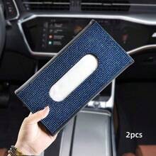 2pcs/1pc Shiny Sun Visor Tissue Box, 7 Color Options Car Sun Visor Tissue Holder, Modern Car Backseat UV Protection Storage, Seat Back Rhinestone Tissue Clip, Toilet Paper Box, Tissue Box, Car Tissue Box, Creative Rhinestone Car Tissue Box, Storage & Organization Box, Tissue Dispenser, Essential For Travel, Car Accessories, Home & Living
