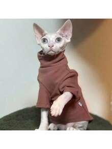 Quần áo ấm áp mùa đông cho mèo Sphynx, áo khoác cổ lọ không lông cho chó nhỏ, vừa, đồ ngủ cho mèo, áo sơ mi mềm, trang phục Chihuahua - Nhiều màu - Xem 23