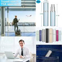 Refillable Perfume Atomizer Travel Bottle 5ml Leakproof Luxury Travel Perfume Refillable Bottle, Portable Fragrance Atomiser(Light Blue)