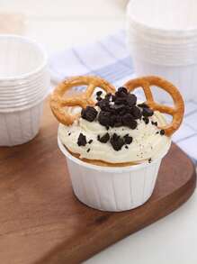 50pcs Paper Baking Cups, Oven & Microwave Safe Cupcake Liners