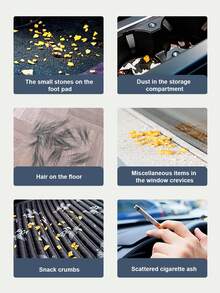 1pc Cordless Handheld Vacuum Cleaner, Wireless Rechargeable, Portable High Suction Vacuum Cleaner, Car Vacuum Cleaner, High Cleaning Efficiency, USB Charging Design, Portable 2-In-1 Home Use - Multicolor - View 6