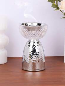 1 Pc/1 Set Simple And Elegant Transparent Glass Incense Burner/Incense Burner Stand, It Can Be Used As An Aromatherapy Diffuser, Aromatherapy Burner Is Used To Create An Elegant Atmosphere, It Can Also Be Used For Tea Room Decoration Can Be Used As An Ornament, It Is Suitable For Home Decoration, House Decoration