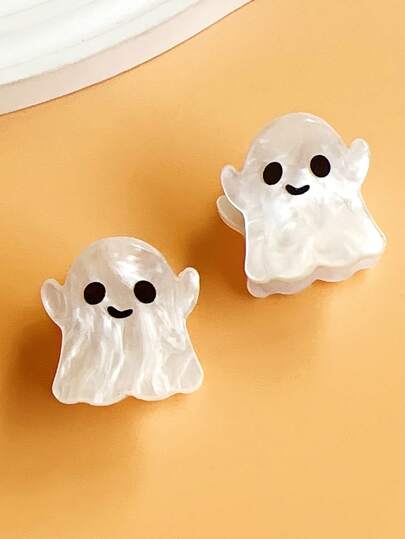 2pcs Women's Cute Cartoon Halloween Decorative Hair Clips, Suitable For Holidays Hair Accessories Fashion Claw Clips Ladies Hair Clamps Casual Hair Jaw Clip Autumn Accessories Fall Winter For Vacation Outfits Woman