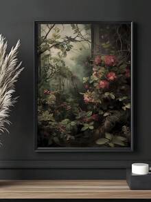 1 件秘密花园、深色田园风格、深色学院风艺术、复古花卉绘画、植物印花、女巫房间装饰、深绿色美学、玫瑰、田园美学、古董帆布印刷、花卉墙面艺术、异想天开的艺术、万圣节秋季墙面艺术、卧室装饰、客厅装饰、办公室装饰、餐厅墙面装饰 - 彩色 - 查看 6