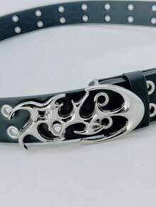 Unisex Punk Hollow Out Y2K Belt For Muscular And Female - Modern Eyelet - màu đen - Xem 5