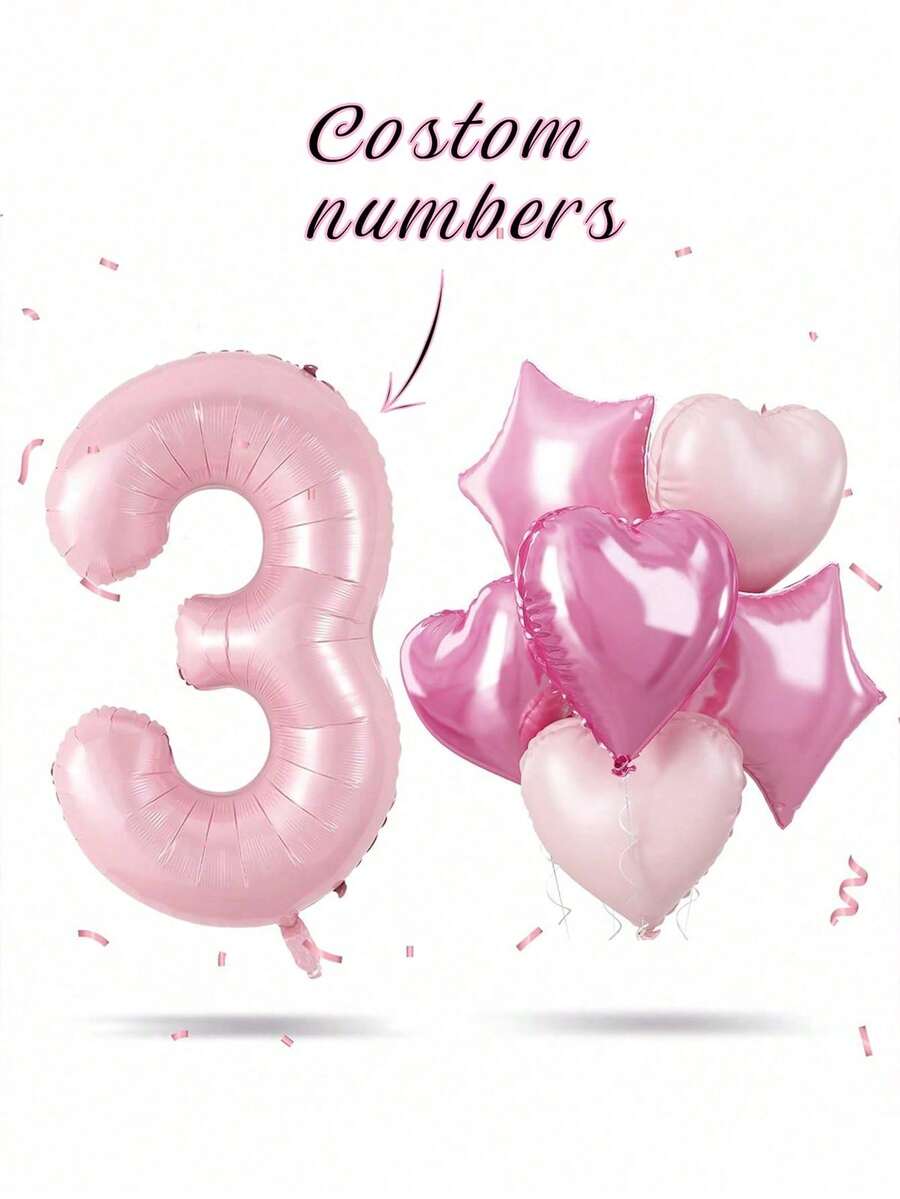 مجموعة بالونات قلب شكل رقم وردي مخصصة، مناسبة لحفلات عيد الميلاد، الزفاف، استحمام الطفل، عيد الحب، حفلة عروس العزوبية، حفلة عيد ميلاد بموضوع الريشة، ديكور خطوبة العروس، ديكور عيد ميلاد الأطفال، مناسبة لعيد الميلاد، الذكرى السنوية، رأس السنة الجديدة، استحمام الطفل، التخرج، الخطوبة، وحفلات الزفاف