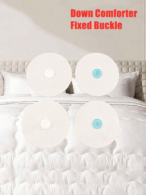 20 pièces Housse de couette en duvet avec bouton-pression fixe, accessoire de fixation des coins, autocollant de fixation du duvet, autocollant de fixation du drap de lit