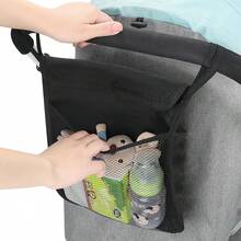 Baby Stroller Bag Hanging Net Big Bags Portable Baby Umbrella Storage Bag Pocket Cup Holder Organizer Universal Useful Accessory Double Layer Baby Stroller Hanging Bag Net Bag Baby Umbrella Bag Universal Baby Stroller Storage Bag Baby Bottle Water Cup Bag - Multicolor - View 2