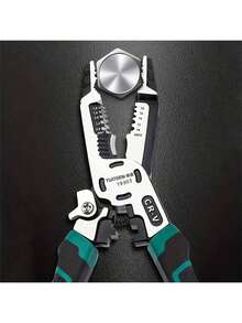1pc 10-In-1 Electrician's Steel Wire Pliers, Multi-Function Wire Stripper Needle-Nose Pliers Steel Wire Cutter Crimping Tool Household Electrician Pliers