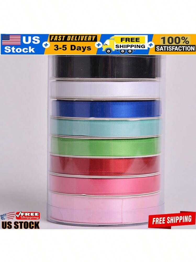 8 Unique Ribbons Natural Ribbon Tower 96 Feet Perfect For Gifts Dration Craft Projects Special Finishing Touch Unique Look - 多緞 - 查看 1