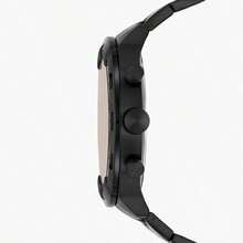 Fossil Herren Bronson Quarz Edelstahl Chronograph Uhr mit braunem Zifferblatt, schwarzem Armband, Drei-Scheiben-Anzeige, Business-Mode-Stil, geeignet für den täglichen Büroalltag. FS5876 - Braun - Übersicht 2