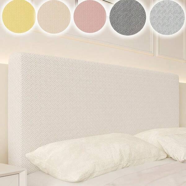 1pc, Jacquard Velvet Bed Head CoverElastic Dustproof HeadboardProtector,The Fabric Is Elastic And Suitable For Headboard Heights Of 60-70 Cm,Soft & Skin-Friendly,Bedroom Accessory