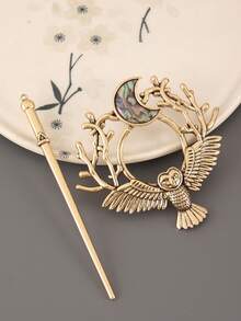 1pc Dragonfly, Owl, Bohemian Totem Vintage Zinc Alloy Hair Clip, All Seasons, Bun Extension, Hair Bun Maker, Bun Hair Piece, Hair Styling Pins, Pins For Hair, Bobby Pins, Hair Accessories, Head Accessories - Multicolor - View 17