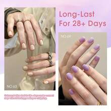 XEIJAYI 9 Pcs 15ml New Popular Macaroon Color Set Nail Gel Polish Semi Permanent Nail Art Soaking UV LED Nail Salon DIY Nail Salon Gel For Spring And Summer - 彩色 - 查看 7