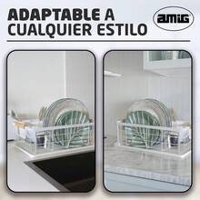 Double-Layer Over-The-Sink Dish Rack With Drain Tray, Dish Rack, And Cup Holder (White) - 白色 - 查看 7