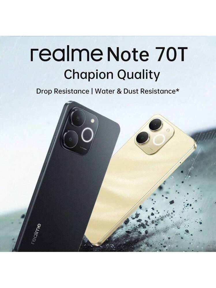 Realme Note 70T スマートフォン、6.75インチ 90Hz アイケア