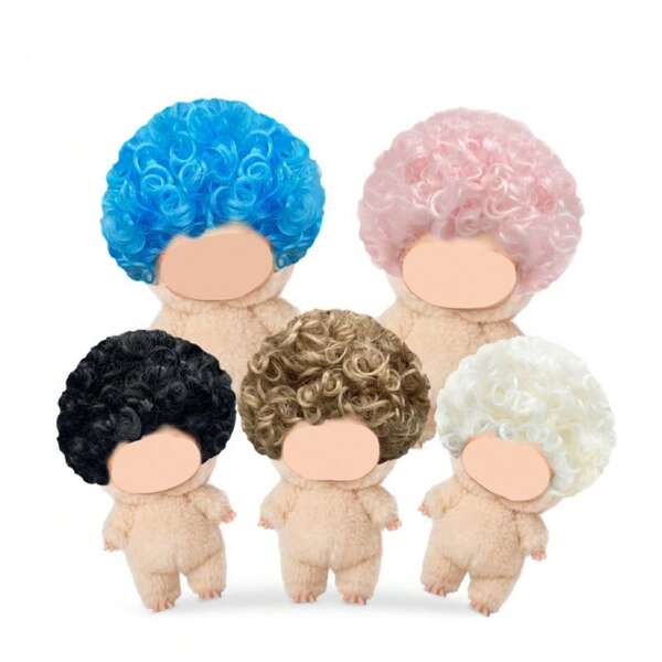 17cm  Explosion Head Wig, New Plush LBB Doll Labobo Explosion Hair Wig For Labubu, Cute LBB Comfort Wig Hair Accessory Headpiece For Labubu