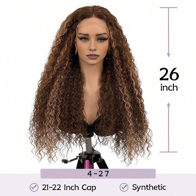 蜂蜜金色 4x4 5x5 13x4 13x6 深卷蕾丝前鲍勃假发 200% 密度 4*4 5*5 即戴即用预切透明无胶蕾丝闭合前假发卷曲预拔预漂白结耐高温纤维合成混合人发混合假发适用于婴儿头发的女性 8-16 英寸鲍勃假发预切蕾丝适用于 4x4 5x5 高光渐变钢琴色 P4/27#（8-36 英寸） - SP4/27 - 查看 2