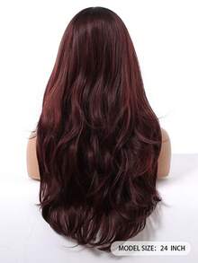 Straight Bangs 24 "Red Wig Fashion Flamboyant Elegant Wig Daily Party Wig Christmas Holiday Party Wig,Halloween Christmas Gifts,Gifts For Girlfriends,Summer,Festival Care,Natural Sexy Simple Casual Sports Preppy Cosplay Heat Resistant Fake Hair Or Holiday Party Everyday Wear,For Party,Music Festival Use - 酒紅色 - 查看 5