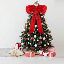 1 Stück große rote Schleife Dekoration, riesige Schleifen-Schleife für Raum Wanddekoration Geburtstag Hochzeit Baby-Shower, Weihnachtsparty, Weihnachtsbaum Dekorationen Heim Dekor Weihnachtsdekorationen Raumdekoration Winter