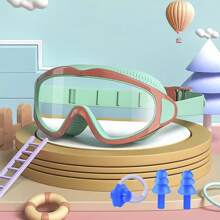 Kids Swimming Goggles, Anti-Fog Anti-Leak Big Frame Swim Goggles For Boys And Girls Aged 3-14