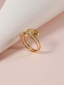 Pin Design Cuff Ring