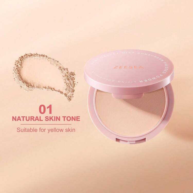 Zeesea 丝滑哑光防晒粉 高倍防晒：彩妆 = 防晒 SPF 25 PA++++ - Natural - 查看 1