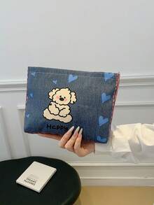 可爱卡通印花化妆包 复合面料化妆包 唯美女士手提包 钱包 收纳化妆包 女生行李包 旅行收纳包 可爱收纳包 开学季学生必备 学校假期旅行必备包 返校用品女士旅行包 - 彩色 - 查看 2