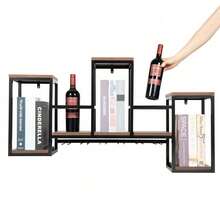 YUNRUX Wine Rack & Wine Glass Rack - Black - View 9