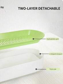 1pc Hydroponic Cat Grass Planting Pot, Color Block Hydroponic Cat Grass Box (Not Including Seeds)