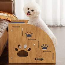 3 Steps Wooden Pet Dog Washable Portable Soft Stairs Puppy Ramp Ladder Bed Sofa - Wood Color - View 5