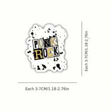 Rock Music Themed Stickers, Classic Punk Metal Band Stickers, Rock Party Gift Supplies Stickers, Holiday Gifts, Birthday Gifts, Wedding Gifts, Pack Of 59 Pieces Suitable For Girls And Boys Water Bottle Waterproof