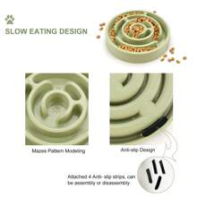 1pc Slow Feeding Pet Bowl, PP Material Anti-Choking Dog Bowl With Anti-Slip Function, Suitable For Dogs