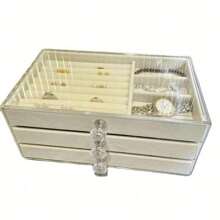 1 件优质珠宝收纳盒，防氧化耳环、项链、戒指展示架，适用于女士收纳整理器旅行必需品返校宿舍收纳秋季装饰