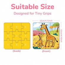 beartale 4 件/盒儿童动物拼图，耐用纸张，亲子野生动物主题拼图套装，幼儿早教玩具，趣味形状配对游戏，学龄前活动，儿童拼图书籍，拼图形状，课堂用品，学校文具，返校礼物，儿童生日礼物， - 彩色 - 查看 5