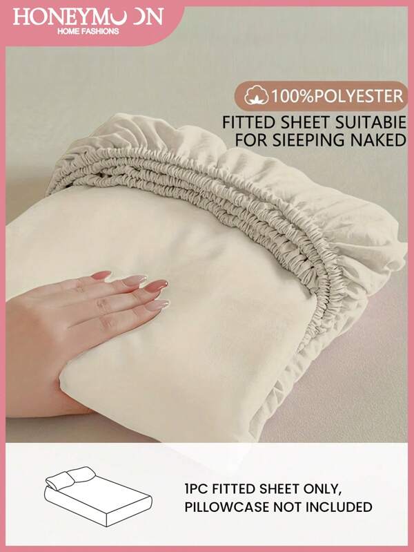 1 pièce Drap-housse super doux, sensation légère comme un nuage, poche profonde de 25 cm, pour tous les lits - lit simple, double, king, queen. Essentiel pour la literie de la maison et de la chambre d'étudiant