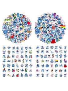50/100PCS Optional Disney Officially Licensed Stitch Cute Cartoon Style Lilo & Stitch Sticker Decoration DIY Sticking Notebook Mobile Phone Case Gift Wrapping Party Decoration Cute And Childlike PVC Material Cartoon Patterns Various Styles Children's Handicraft Festival Decorative Gifts Christmas Halloween