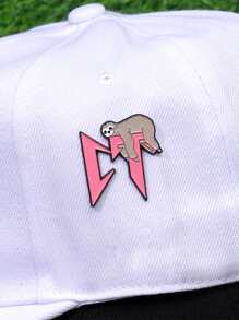 1pc Cute Sloth Shaped Golf Ball Marker/Hat Clip, Cartoon Fun Metal Alloy Baseball Cap Badge Accessory For Men & Women Daily Wear