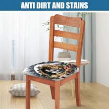 1/4/6/40 buc Huse de scaun detașabile, elastice, din material textil cu imprimeu cu șoareci mici și ramuri de pin în gaură, husă completă, huse pentru scaune de restaurant - huse pentru perne de scaun pătrate pentru restaurant, bucătărie, sufragerie, hotel, huse pentru scaune detașabile, moi