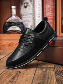 男鞋，男士舒适休闲鞋，软底百搭商务鞋，休闲皮鞋，透气系带商务正装皮鞋