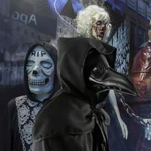 Happy Halloween Plague Doctor Mask Bird Mask Long Nose Beak Mask Steampunk Costume Props Head Mask For Masquerade Cosplay (Plague Doctor)