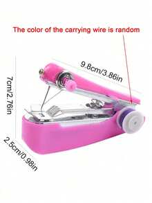 1 Unit Mini Manual Sewing Machine, Integrated Machine, Fast Sewing Machine, Portable Sewing Machine, Portable Metal Sewing Machine, Multifunctional Household Sewing Machine, Please Read The Instruction Manual Carefully - Pink - View 7