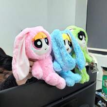 THE POWERPUFF GIRLS 28cm 兔子造型可愛絨毛填充玩偶娃娃 柔軟可愛 女孩聖誕生日節日禮物 房間裝飾 - 彩色 - 查看 8