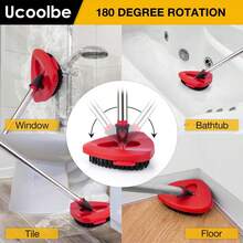 Spin Mop Scrub Brush O-Cedar EasyWring 1 System, Scrubber Brush With Stiff Bristle, Great Bathroom, Kitchen, Pool, Glass And Tile Walls, No Include Mop Handle And Base - 1-拖把替換裝(3個) - 查看 10