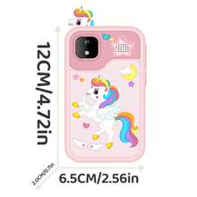 儿童电话,适合女孩和男孩的玩具,儿童智能手机玩具生日礼物,适合 2、3、5、7、8、10 岁幼儿,益智学习玩具,配备 2.8 英寸触摸屏、音乐播放器、相机、游戏、睡前故事播放、9600W 双摄像头、有趣的涂鸦和音乐游戏 - 彩色 - 查看 10