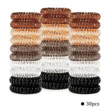 10/20/30个装 女士简约基础款螺旋发圈 螺旋弹力发圈 马尾辫发圈，3.5厘米/1.38英寸小号 无损发圈，发圈，橡皮筋，发绳，弹力发带，美妆，发饰，家居美容 女士配饰 礼物 头饰 弹力带 - 彩色 - 查看 8