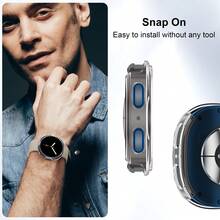 1pc New Hollow PC Hard Watch Case, Compatible With Samsung Galaxy Watch 8 40mm/44mm/8 Classic 46mm For Men & Women, Matte Protective Cover, Hollow Sweat-Proof, Smart Watch Accessory - Clear - View 4