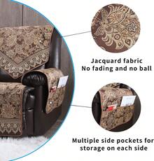 Waterproof Recliner Sofa Covers Non-Slip Recliner Couch Covers For 3 Seat, Split Washable Jacquard Reclining Couch Covers Furniture Protecto (Brown, 3 Seater),11393143 - Chocolate Brown - View 9