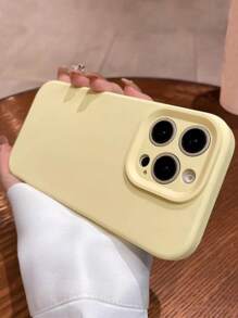 1pc Minimalist Solid Color Full Coverage Shock-Resistant TPU Phone Case, Compatible With IPhone 17/17 Air/17 Pro/17 Pro Max/16, 16 Pro, 16 Plus, 16 Pro Max, 15, 14, 13, 12, 11 Pro Max Series